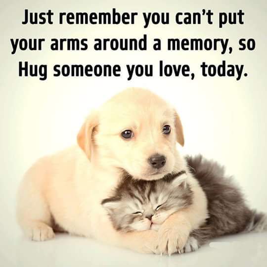 eldiablo0786's tweet image. Just remember you can’t put your arms around a memory, so hug someone you #love, today 

#ThinkBigSundayWithMarsha 
#InspireThemRetweetTuesday 
#JoyTrain #IQRTG 
#LightUpTheLove #LUTL
#ThursdayThoughts
#FridayFeeling
#ChooseLove
#ShineOn
#GoldenHearts
#FamilyTRAIN #StarFishClub