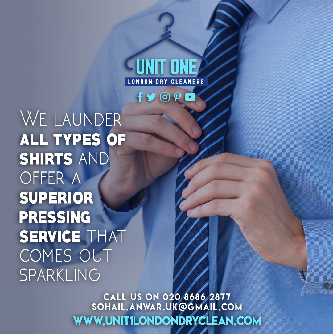UnitOneLondon1's tweet image. We launder all types of shirts and offer a superior pressing service that comes out sparkling!
Call us on 07711 840 722.
Visit our website unit1londondryclean.com
#drycleaners #drycleaning #laundryday #Fresh #laundry #clean #cleanlaundry #dryclean #laundry #UK #UnitedKingdom