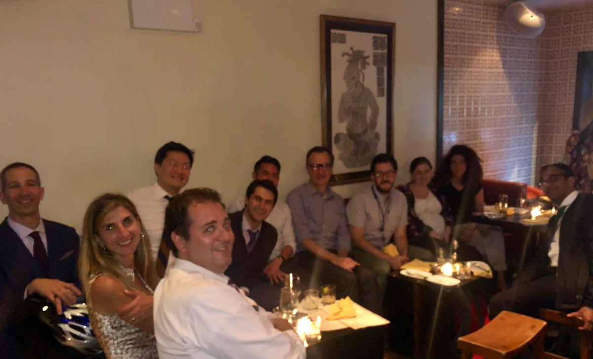 #STGI happy hour celebrating our  fellows &amp; the accomplishments within our group. K12 awards,  <a href="/parkerici/">Parker Institute for Cancer Immunotherapy</a> &amp; MSKSociety Grants,  @W_Park_MD <a href="/SteveMaronMD/">Steve Maron</a>.  Important  manuscripts published.  @sloan_kettering <a href="/segaln/">Neil H. Segal MD PhD</a> <a href="/YJanjigianMD/">Yelena Y. Janjigian MD</a> <a href="/GABOUALFA/">Ghassan Abou-Alfa</a> <a href="/EileenMOReilly/">Eileen M O’Reilly</a>