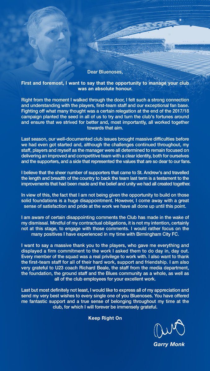 Garry Monk tweet media