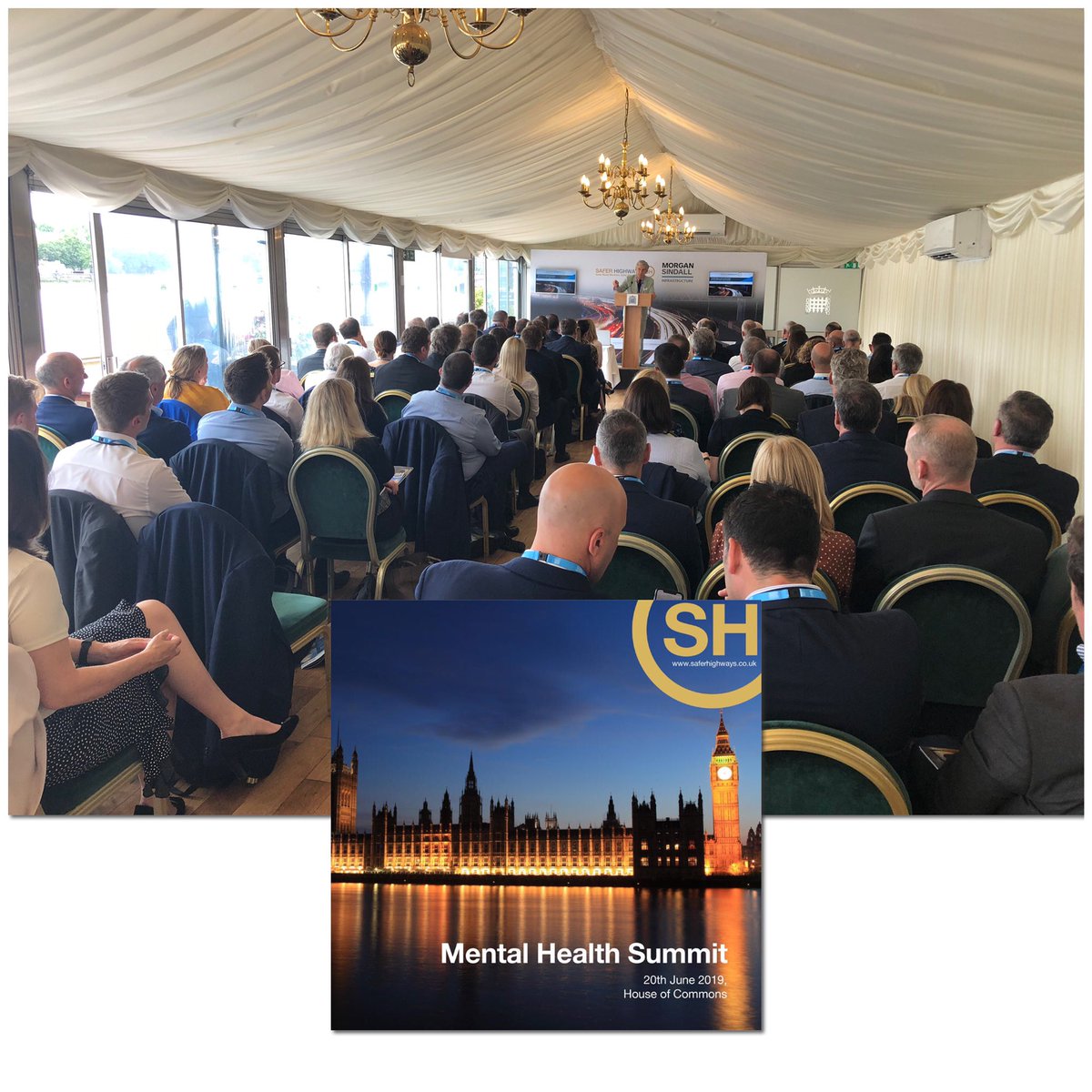 WJ_UK's tweet photo. WJ delegates are “thinking mental health” during the @SaferHighways18 Highways event at the Houses of Parliament today. The start of a journey that will provide more understanding of mental illness and establish support mechanisms throughout the #highways industry @MHFAEngland https://t.co/FblavTZC2G