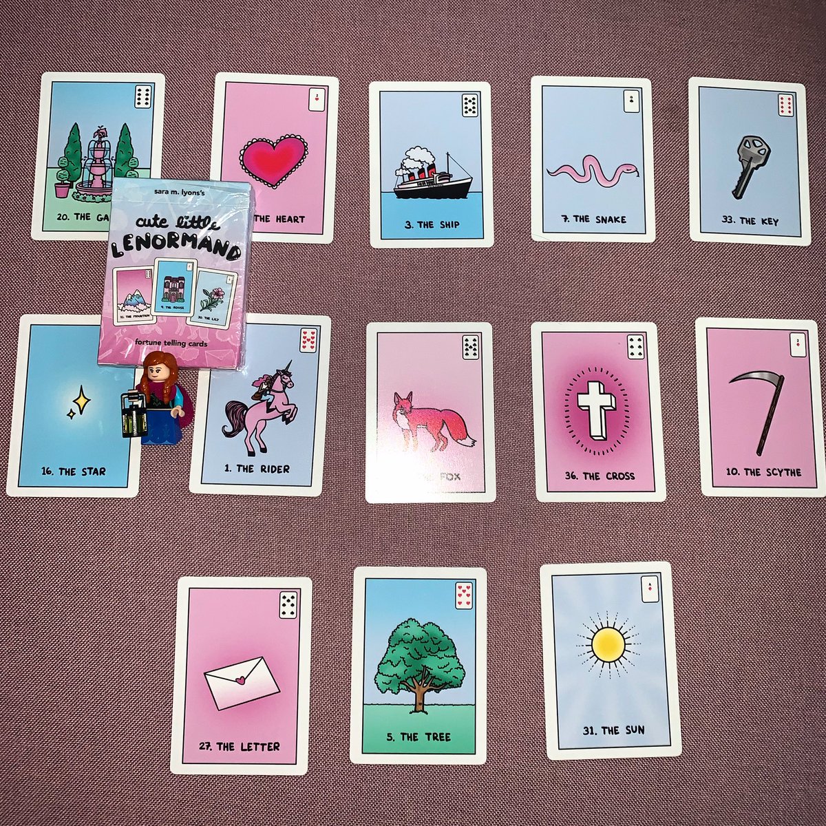 oraclinzel's tweet photo. 💜 LE PETIT LENORMAND ORACLE 💜

#cartomancie #oracle #tarotlego #lego #afol https://t.co/6ddgRvwF5Q