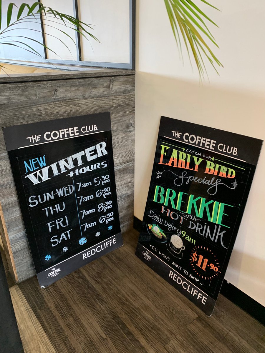 moanaing's tweet image. Happy and fulfilled! First Chalk menu sign at @thecoffeeclub Redcliffe . More practice needed but please can anyone comment. Your feedback is appreciated! 😅