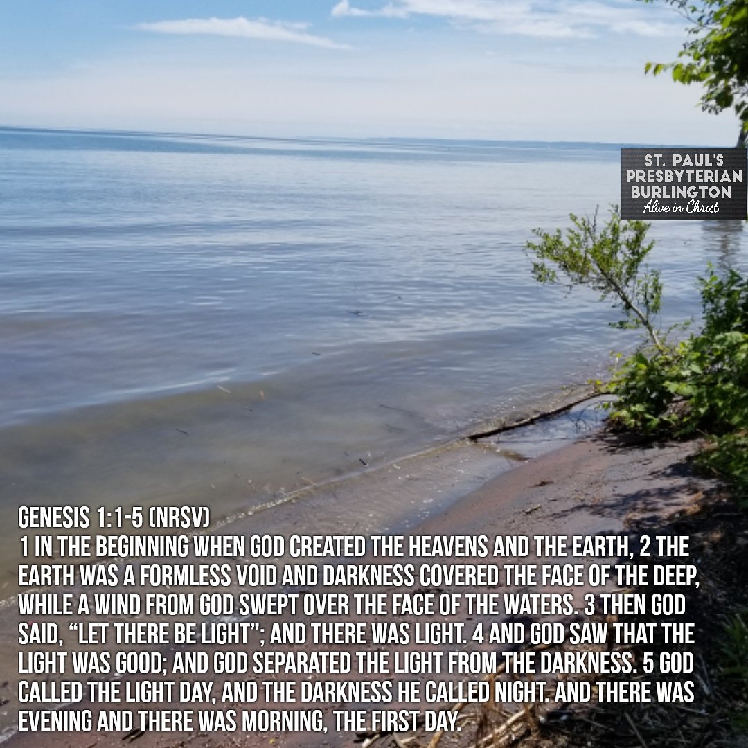 stpaulsburlPC's tweet image. Genesis 1:1-5 #genesis1v1-5 #stpaulsnelson #stpaulspresbyterian #stpaulsburlington #aliveinchrist #burlington #presbyterian #pcc #presbyterianchurchincanada #burlington  #church #christian #gospel #Christ #Jesus #worship #hymns #pastor #blessed #pray #sanctuary #bible #nrsv