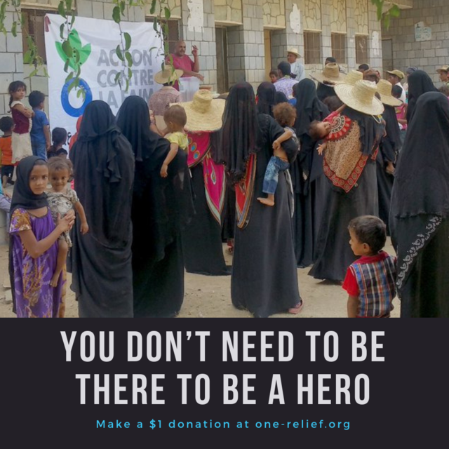 OneRelief's tweet photo. Every $1 donated through OneRelief allows our partner @ActionAgainstHunger to provide lifesaving assistance to malnourished children in Yemen. → Go to https://t.co/gamvM7qmj9 to make a $1 #microdonation 🙏

#donate
#socialgood 
#charity 
#actionagainsthunger
#yemen https://t.co/oWmhT78HvG