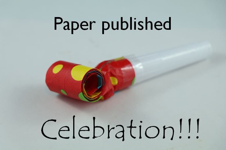 Had a paper published? Make sure you have a celebration. Tell people. Have a morning tea/coffee. Bake a cake. It's a big achievement. And it's important to mark your achievements. #PhDchat #ECRchat #postdoc #PhDforum