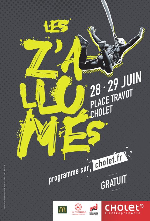 choletagglo's tweet photo. Les Z'allumés reviennent les 28 et 29/06 à #Cholet ! Dédié aux 15-25 ans, l'événement se renouvelle avec un programme à couper le souffle ! #ActionCoeurdeVille #Jeunesse #Xtrem #Extravadance
ℹ️: https://t.co/90YKMHugVH https://t.co/vuqS8MnO4R
