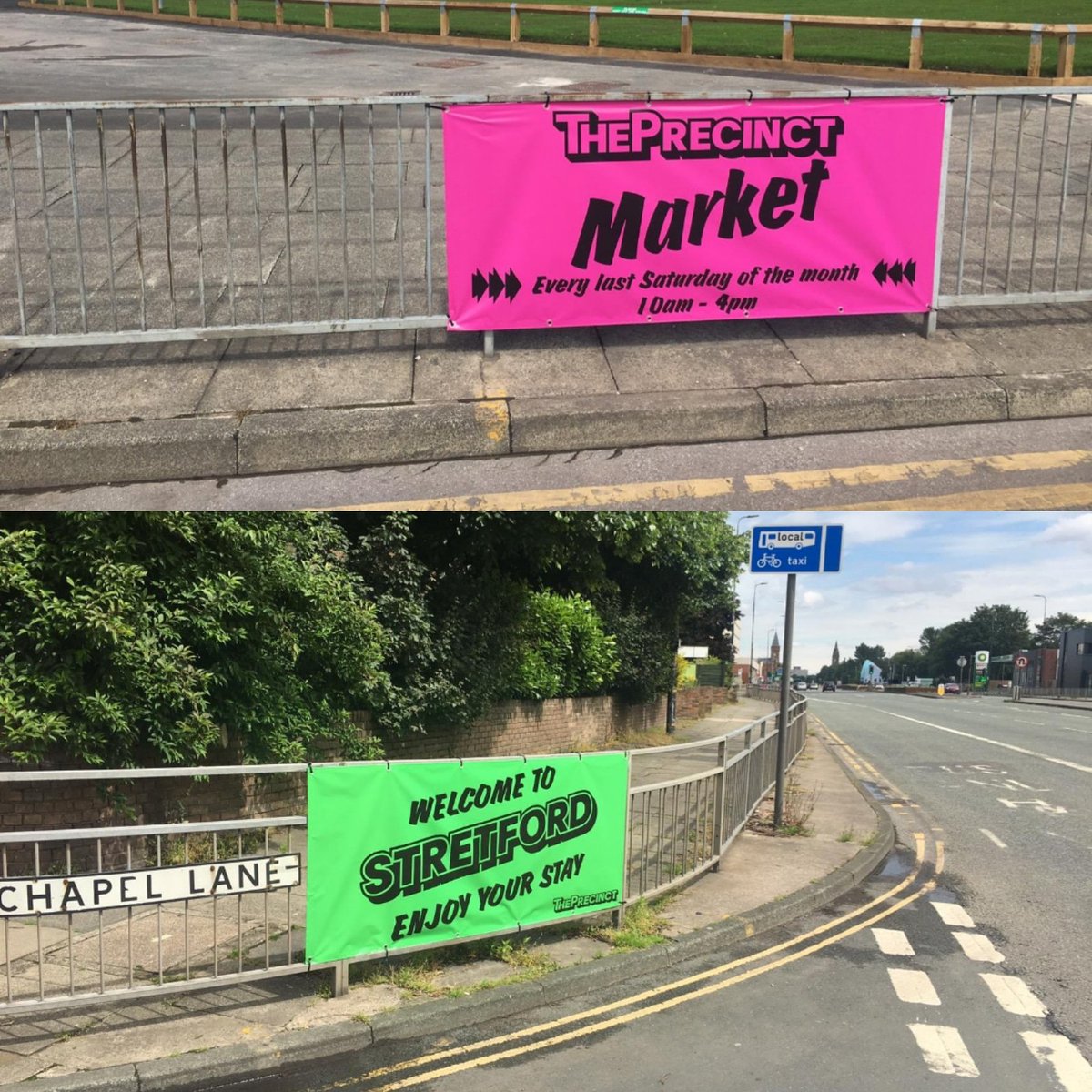 SignsRW's tweet image. Banners supplied and installed around #Stretford ready for the arrival of the first Stretford Precinct Market on 29 June 🙌👀🙌

#comingsoon #banners #outsidesigns #signs #signage #stretford #trafford #M32 #excitingtimes