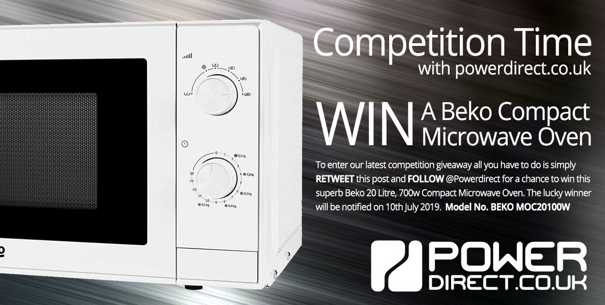 PowerDirectUK's tweet photo. #Free to Enter @PowerDirectUK #Competition #Giveaway... Simply #RT and #Follow for a chance to #Win a Beko Compact Microwave Oven… Drawn 10th July 2019... #ThursdayMotivation https://t.co/McF5MPVbI3