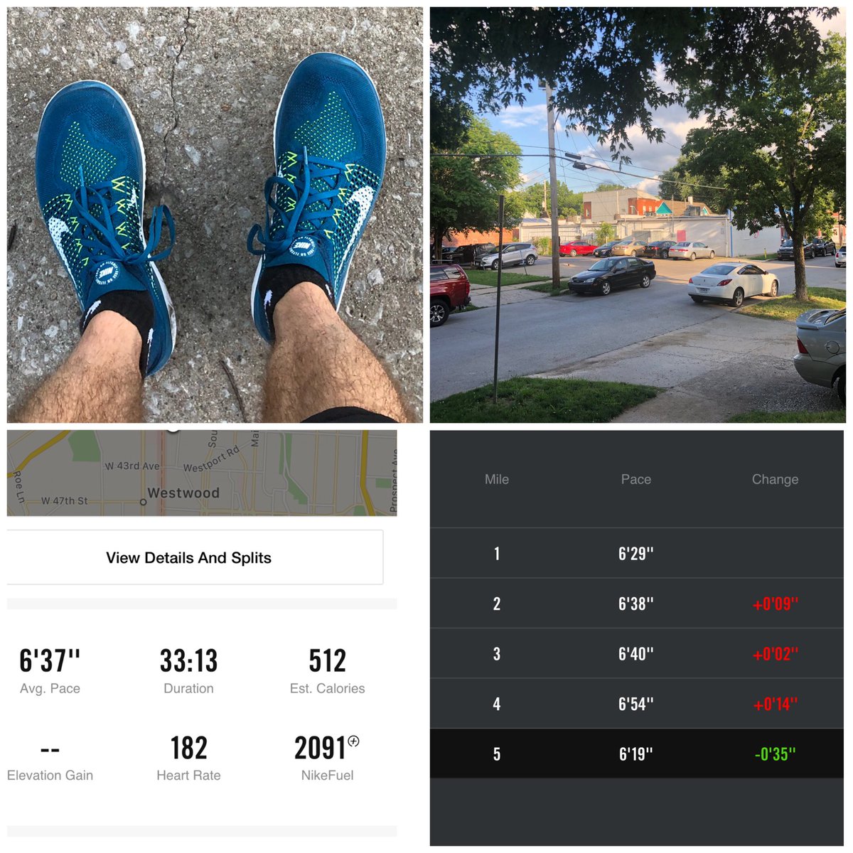 Not quite a PR but a nice run last night to break in the new @nike wheels #run #nike #nikefree #kc #kcmo #running #shoes