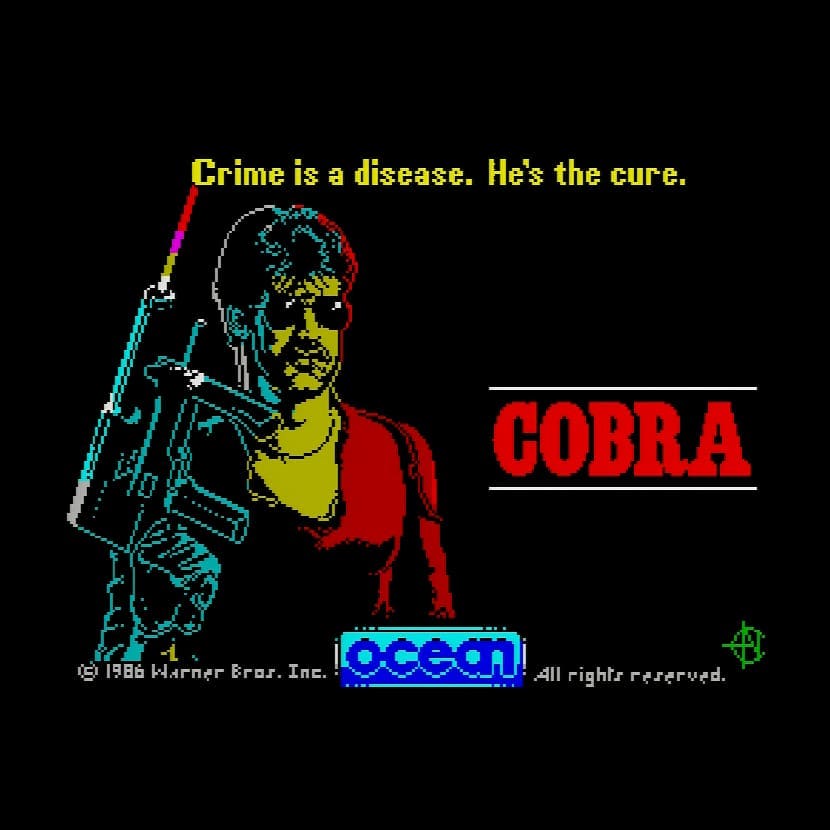 retro_hq's tweet photo. Sly Stallone in Cobra on the ZX Spectrum, such a great loading screen, who's played this? 👍😎 #retrogames #retrocomputer #retrogaming #retrogamers #zxspectrum128k #zxspectrum #zxspectrum48k #c64 #commodore64 #slystallone #sylvesterstallone https://t.co/u3mN9wC1Av