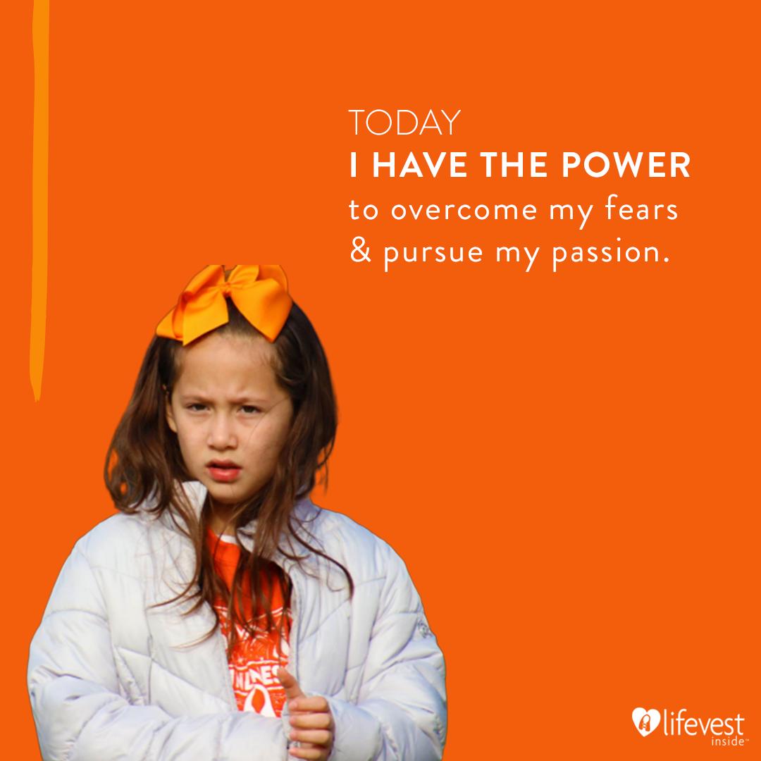 LifeVestInside's tweet photo. #PositiveAffirmation of the Day:
Today I have the power to overcome my fears &amp; pursue my passion... no matter what anyone else thinks. https://t.co/SeqC2Nv2Gx
