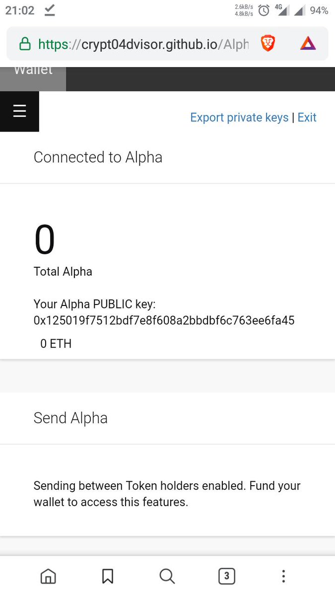 qulhuwae's tweet image. #AlphaWallet
0x125019f7512bdf7e8f608a2bbdbf6c763ee6fa45