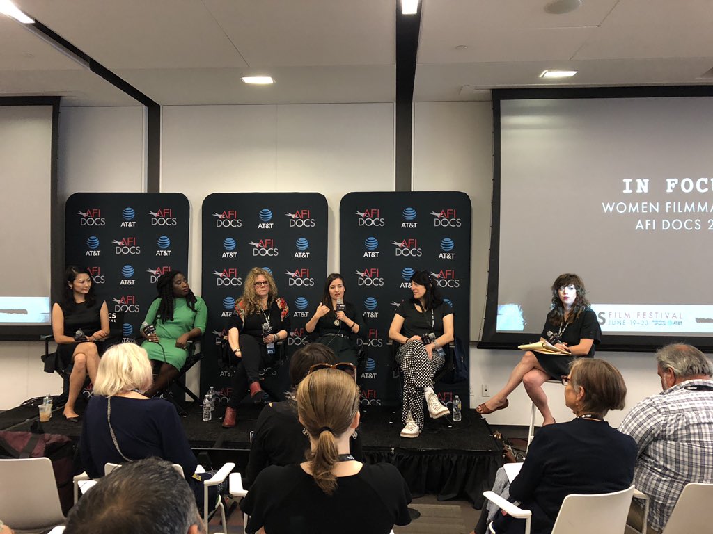RachelRaney's tweet photo. Excited to be back @AFIDOCS to take part in #LocalismWorks convening, plus panels like this one with talented #femalefilmmakers. https://t.co/zCK2Zd3fLZ
