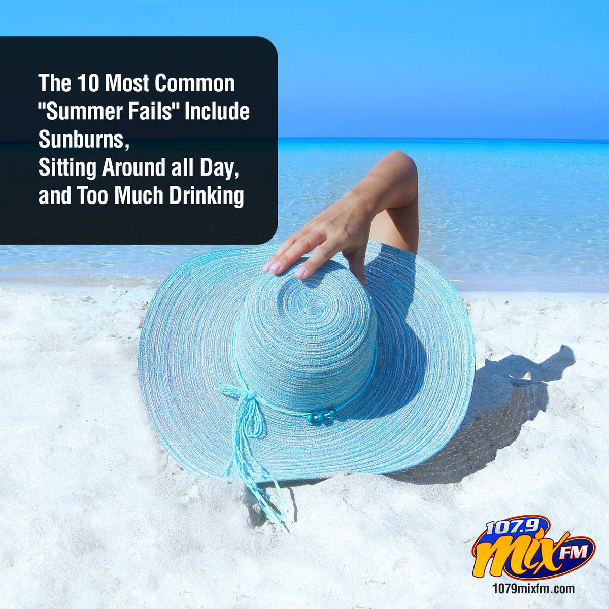 1079RGVFM's tweet photo. The 10 Most Common "Summer Fails" Include Sunburns, Sitting Around all Day, and Too Much Drinking - https://t.co/4ydQaeMwTI #1079mixfm #SummerFails #SummerThings #Survey #TooMuchDrinking #Top10 https://t.co/DtcVrKLOtO