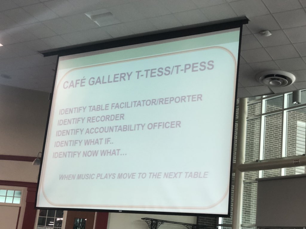BE_DaphneW's tweet photo. We are engaging in a Gallery Walk to share ideas and increase the intentionality behind coaching and growing teachers. @SpringISDMiddle @TeachSpring @TwinCreeksMS1 @BMSPatriots @hphyder @LaQuitaCarter2 #PLI19 https://t.co/g8GrgYuYmv