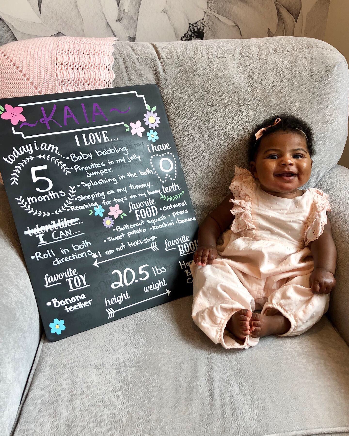 Happy 5 months baby cheap girl