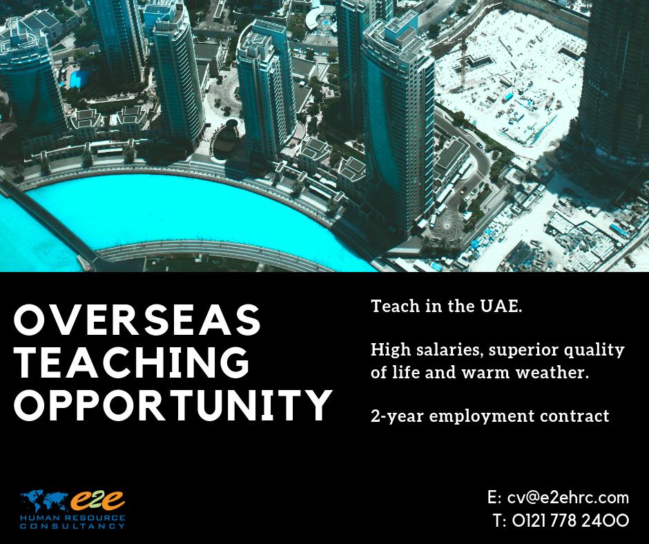 Take a step towards your long term career fulfilment. Apply for the #UAE teaching position today.

#Careers #Teachers #Education #ThursdayMotivation