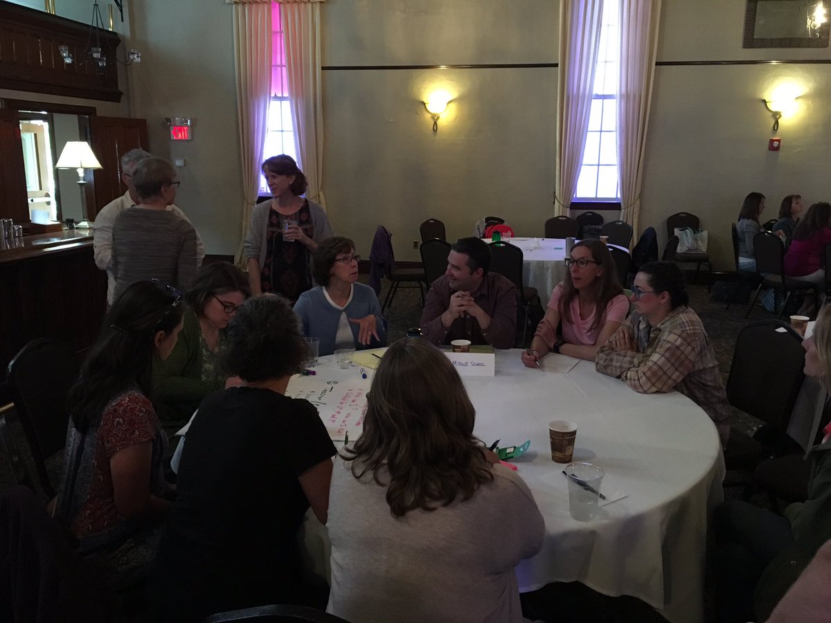 <a href="/GorhamMiddleSch/">Gorham Middle School</a> Team Leaders meeting with new GMS Principal Donahue planning for next year. #gorhamms