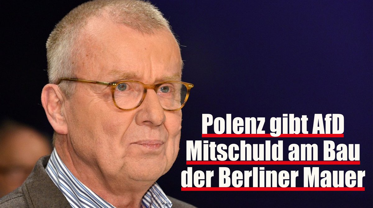 David_Bendels's tweet photo. Der ehemalige @CDU-Generalsekretär Ruprecht #Polenz gibt der @AfD eine Mitschuld am Bau der #BerlinerMauer!

@polenz_r: „Walter #Ulbricht konnte nicht anders handeln! Der #DDR-Staatsratsvorsitzende musste zum Schutz gegen die #AfD diesen antifaschistischen Schutzwall errichten.“ https://t.co/0fftbrhpIT