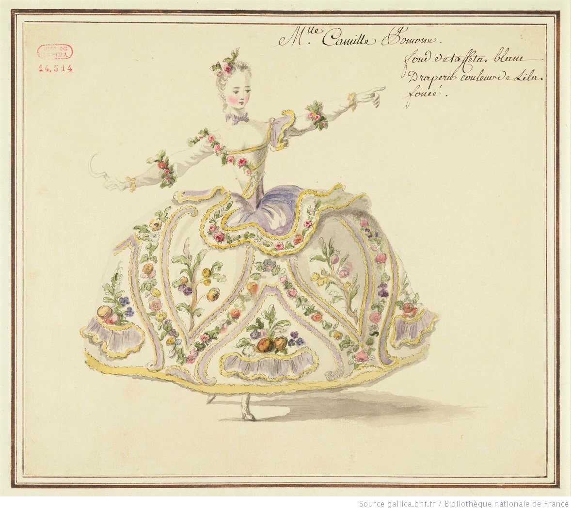 Louis-René Boquet 1717～1814デザインのバレエ衣装。かわいいー。 