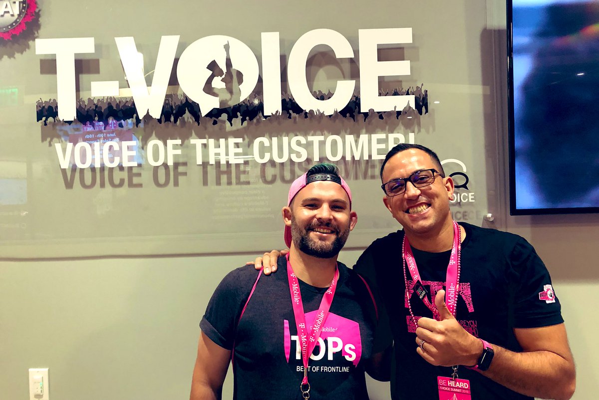 SamSindha's tweet photo. Appreciate all the hard work being done at #TVoice2019 and happy to see some familiar #WESTisBEST faces partnering in a big way on behalf of our @TMobile customers. Thanks to @TMOBeezie (TOPS) &amp; @_mattlott (TEX) https://t.co/RBas0Km0pT