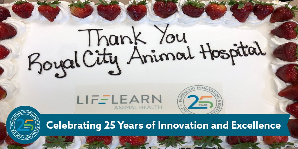 LifeLearnInc's tweet image. This month, our President and CEO @RandyValpy made a special delivery to Dr. Mazzocco and the staff at @RoyalCityAnimal Hospital in Guelph, Ont., to say &quot;THANK YOU&quot; for nearly 25 years of continued business.