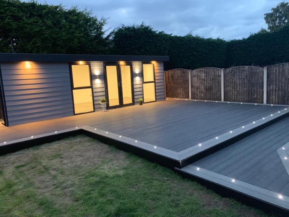 Lincscabins's tweet photo. 7m x 3.6m maintenance free garden office with side storage and a whopping 60sqm of decking! For pricing and general enquires please email sales@lincs-cabins.co.uk #bespoke #build #design #IMadeThis #cabin #extraspace #prefabricatedbuild #freequotes #sheffieldbased #ukwide https://t.co/qZthJ97MKc
