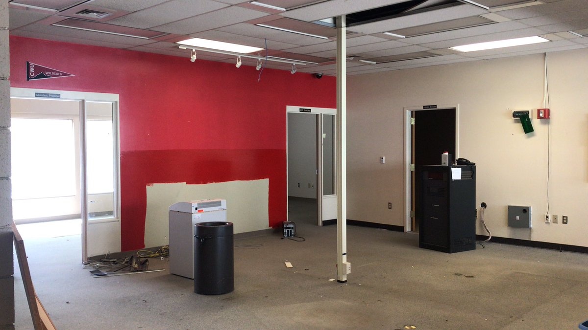 Time to say goodbye and hello to something new!  The office. EVHS.