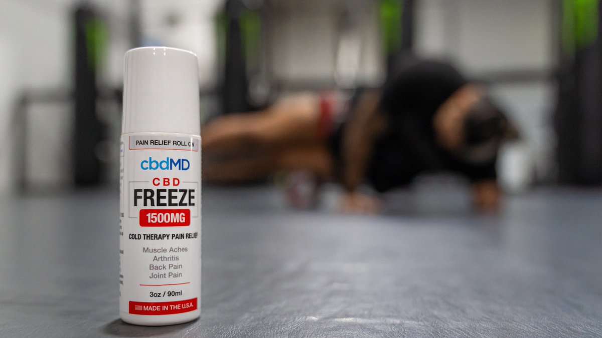 Roll away the aches and pains from a hard day at the gym with <a href="/cbdmd_usa/">cbdMD</a> Freeze ❄️
Gym members get 20% OFF + FREE shipping on your order at cbdmd.com when you use HBUTC at checkout 
#cbdmd #hbutc #painrelief