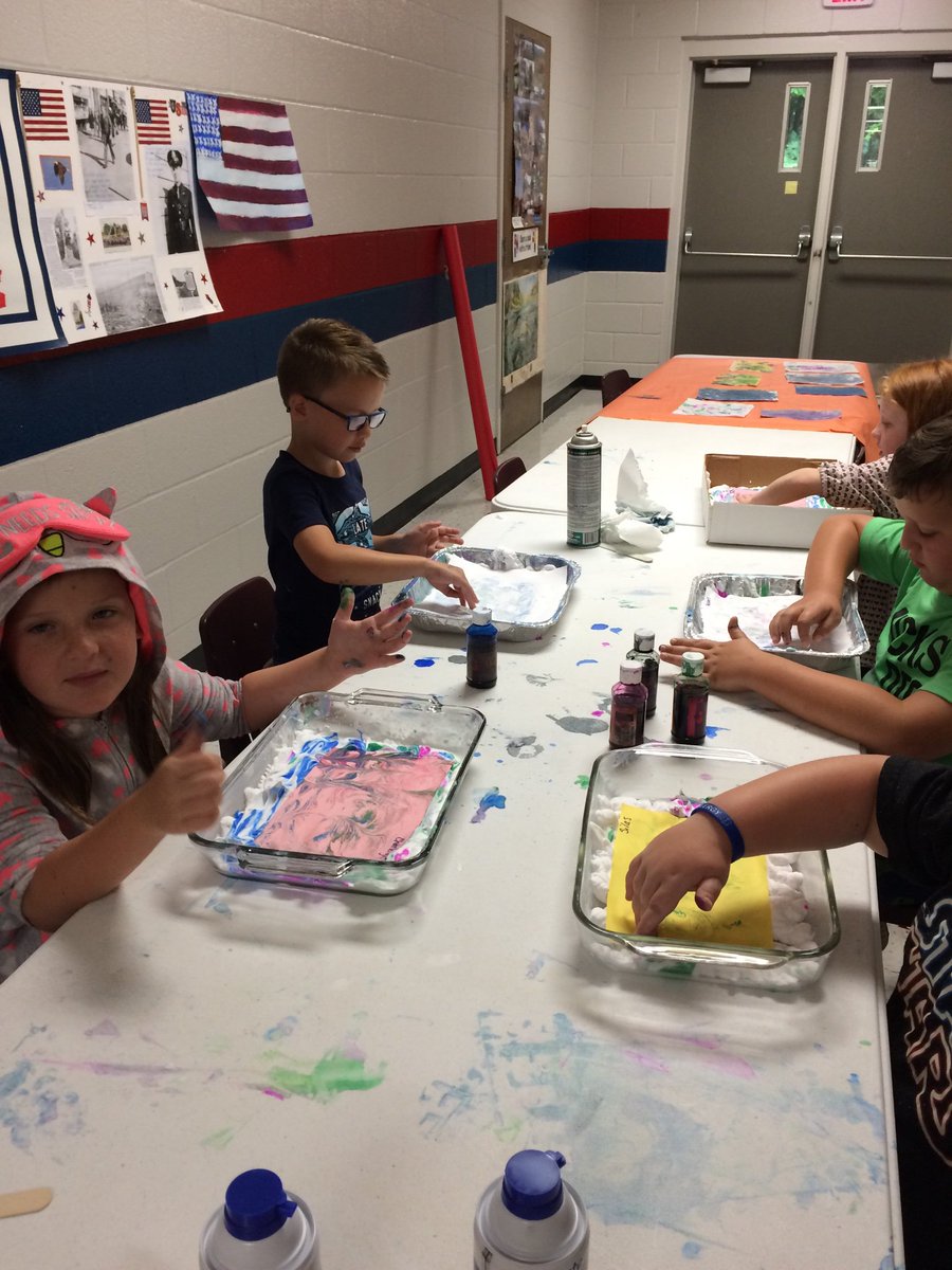 jenteaching3rd's tweet photo. Wonderful day at camp. Marble painting, reading, writing, readers theater, and ICE CREAM. @eceswarriors #Read2BeReadyTN https://t.co/sdRnIBGys5