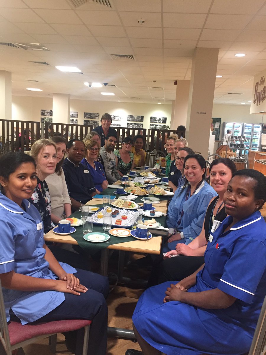 Afternoon tea ☕️ with these amazing nurses who all have birthdays in June ! My two favourite activities eating cake 🍰 &amp; chatting. Many thanks to you all for your excellent ideas &amp; suggestions <a href="/bedfordhospital/">Bedford Hospital (Bedfordshire Hospitals NHS FT)</a> @BedfordNursing #BetteratBedford ! 😊