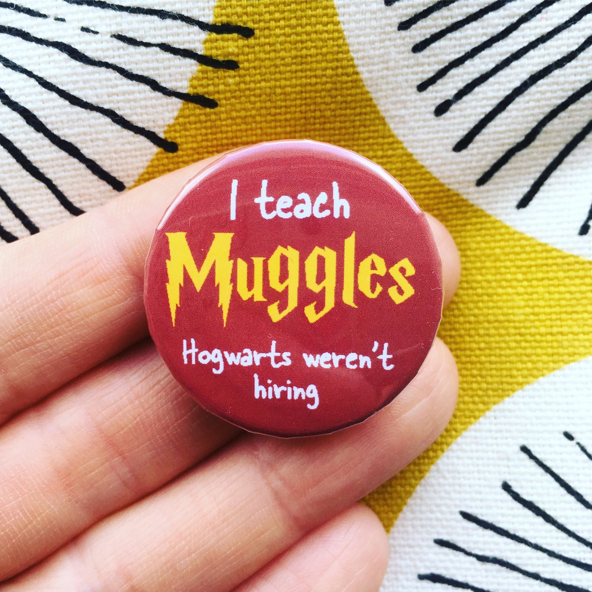 This little button badge makes a fun thank you gift for your child’s hardworking teacher.

#iteachmuggles #muggles #harrypotter #teachergifts #teacherappreciation #thankyouteachergift #thankyouteacher #buttonbadge #endoftermgifts #endofyeargifts #endofschoolyear #etsyseller #etsy