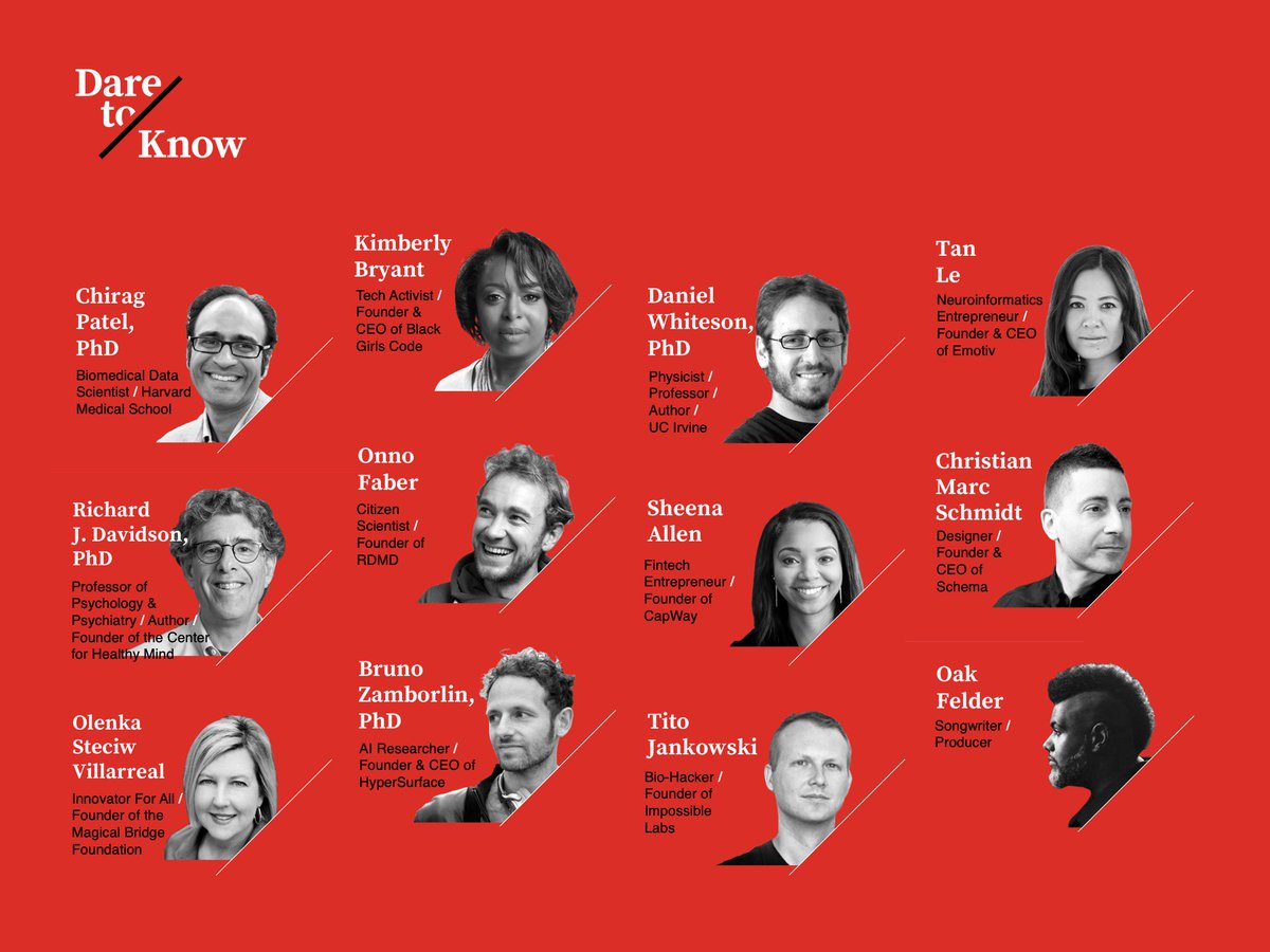 Curious about the 2019 lineup? First speakers announced! Covering #AI  #LifeScience  #Design #NeuroScience #Physics #Fintech

Register at bit.ly/DareToKnow2019

#TEDxSanFrancisco #DareToKnow