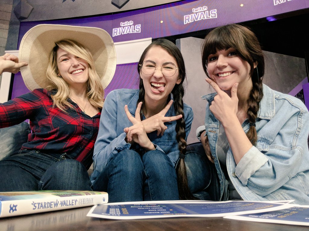 Rachel Seltzer About To Kick Off The Twitch Rivals Stardewvalley Stream With The Dream Team Of Hellokellylink Ovileemay Join Us For Yeehaws At T Co G9hslbtbrb T Co J4tlgt3rzx