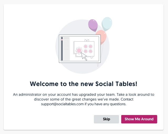 danberger's tweet photo. I'm so excited to share that a new version of @socialtables is here. It's the best and most popular event diagramming software in the world. Here is why. #eventprofs https://t.co/m5Z1GSuR7S https://t.co/9X22TSI2VA