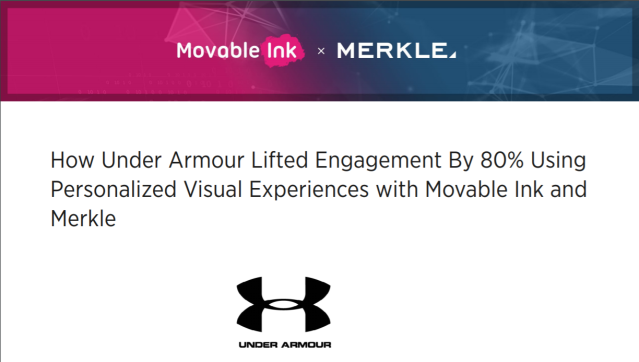How did <a href="/UnderArmour/">Under Armour</a> increase engagement by 80% using personalized visual #CX with <a href="/MovableInk/">Movable Ink</a> and <a href="/Merkle/">Merkle</a>? Learn more here: bit.ly/2WX7fdL