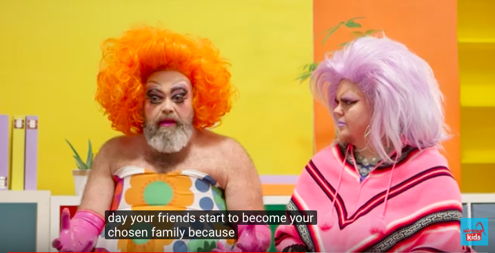 whatsmybodydoin's tweet photo. Sex Ed School on SEXUAL ORIENTATION! 🌈 Eva comes out to the class as #bisexual, busting the myth that you can "act straight" or "act gay" &amp; chatting with drag performers about chosen family! 

https://t.co/EankWunzww #SexEd #SaveSexEd https://t.co/lStQUSUTls