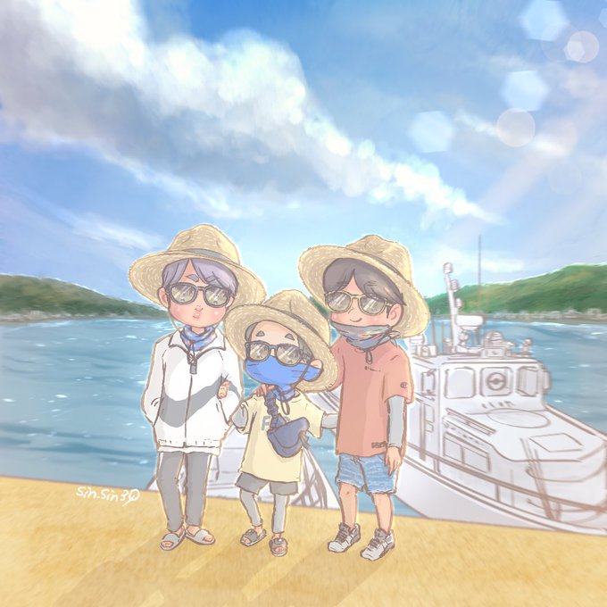 「black hair straw hat」 illustration images(Oldest)