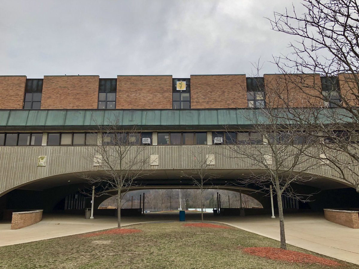 Charles W. Lane, Huron High School (1967-69) /// Having already designed many of the city’s elementary/middle schools, Lane received the commission for Ann Arbor’s second high school, which became one of the most elaborate public schools in Michigan.