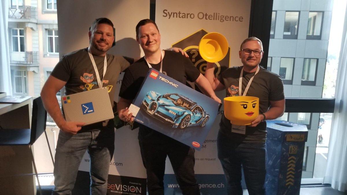 SyntaroPortal's tweet photo. Today was great for #Syntaro, participating at #ExpertsLiveCh. At the end, of course, we raffled off our highlight of the day, the Lego Bugatti. We congratulate the winner @ExeqZ to his new project. Many thanks also to @IsidoraKatanic and @marcelzehner for this great event. https://t.co/pyWRXAakgm