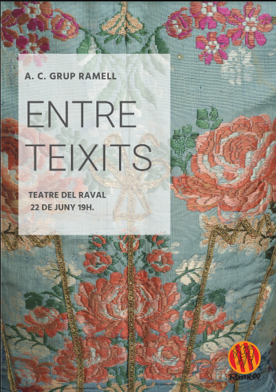 Aquest dissabte, a les set de la vesprada, estarem al Teatre del Raval amb motiu de la VII Temporada Folklòrica.
Mitjançant la mostra titulada "Entre Teixits" farem un recorregut per diferents époques i models de vida conjugant la indumentària amb la música i el ball tradicional.