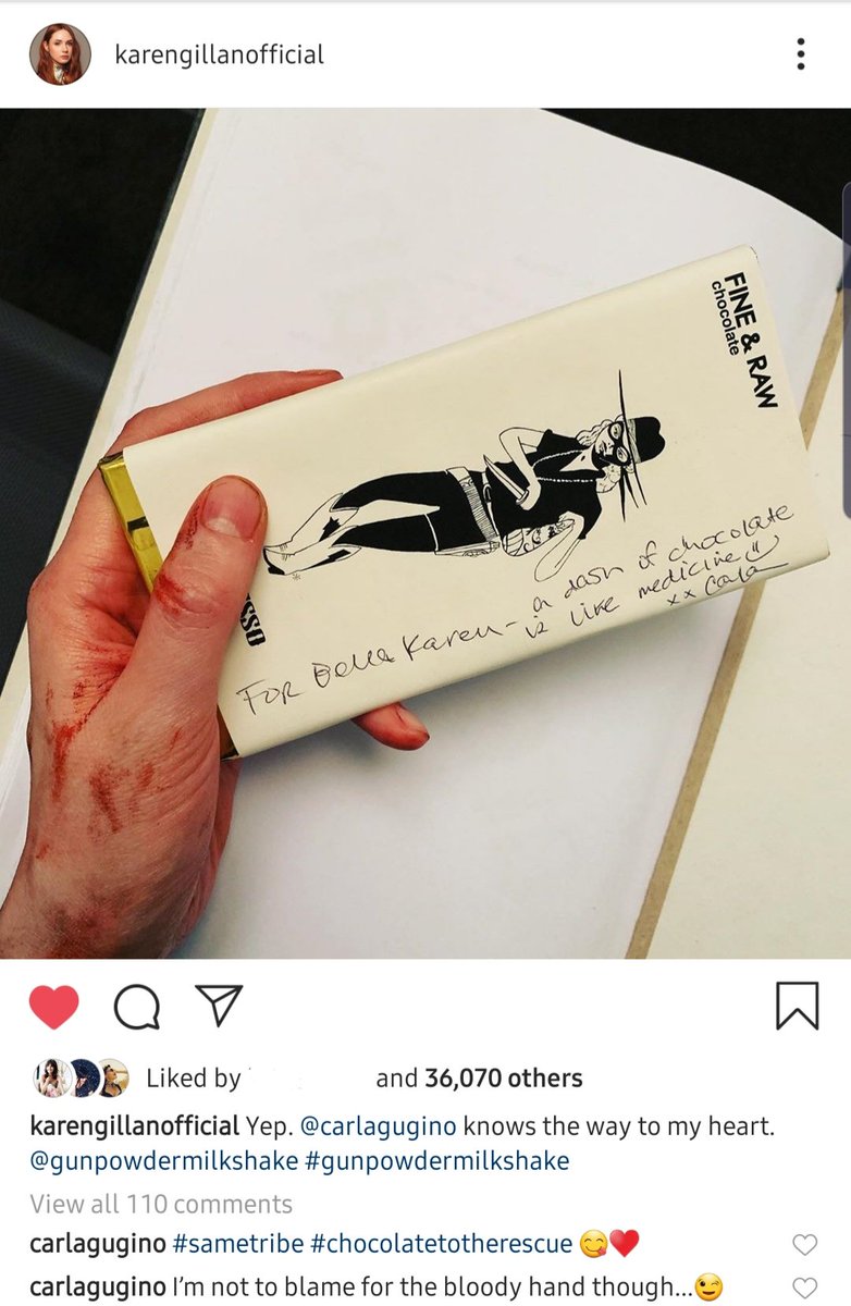 #GunpowderMilkshake set gifts featuring
<a href="/fineandraw/">fineandraw</a> chocolate