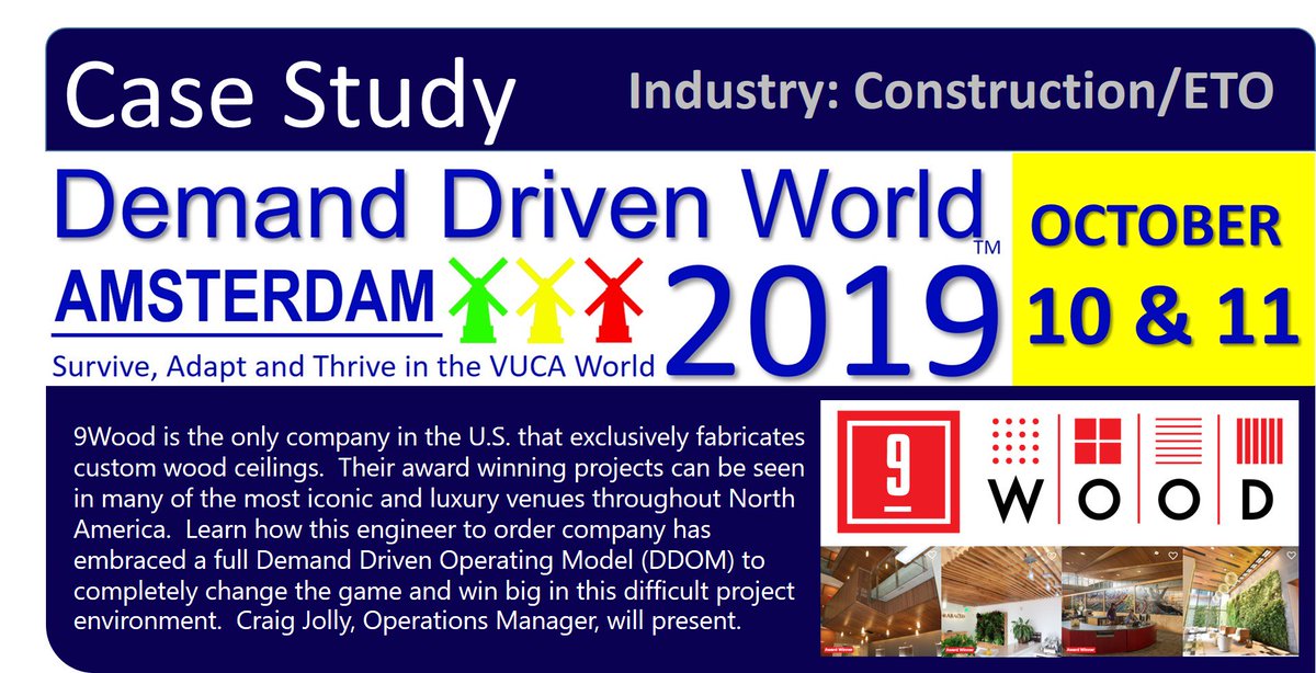 Another Case Study announced for Demand Driven World 2019! Find out how a Demand Driven Operating Model can change the game in ETO and MTO environments. 9Wood is making it happen. Explore Demand Driven World: demanddrivenworld.com/demand-driven-… #ddw2019 #demanddriven #ddom #ddi #ddmrp