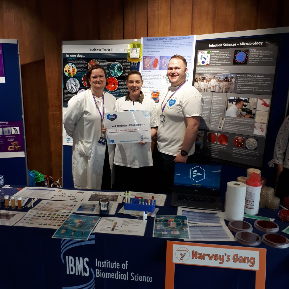 Fantastic stand with very useful information on display at  #BiomedicalScienceDay2019 @BelfastTrust. Important to highlight that even the wrong application of a sample label can have a significant impact on getting a result. #gettingitrightfirsttime @IBMScience #SampleJourney