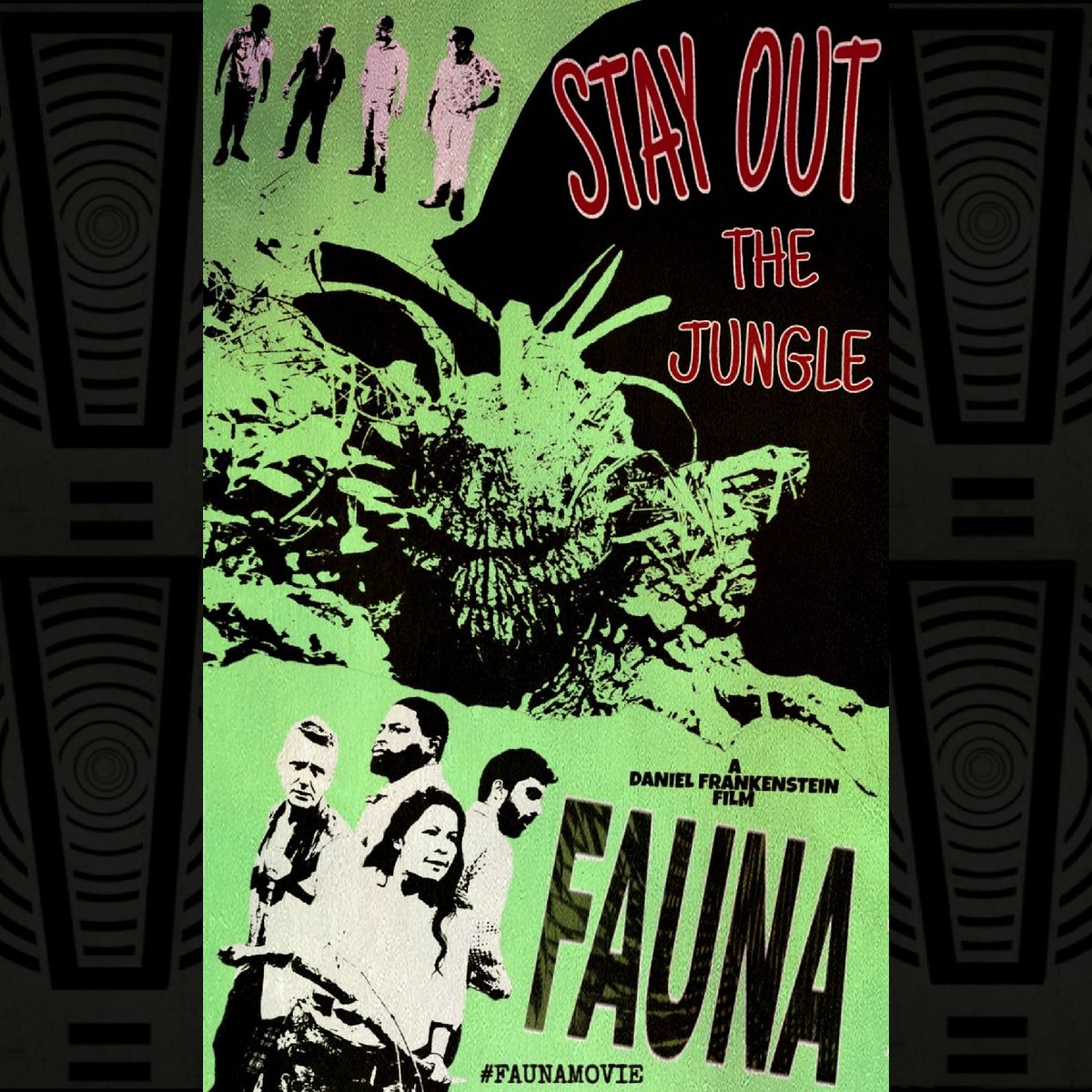 DFrankenstein13's tweet photo. STAY OUT THE JUNGLE! Post production work on #FaunaMovie continues. Show your Love &amp; Support by following us! IG: @ PsychothematicMedia &amp; @ DanielFrankenstein
#independentfilm #horrorfilm #monstermovie #horror #monster #filmmaking  #movieposter #vintage #homage #50s #1950s #retro https://t.co/8FWJpLLQ3C