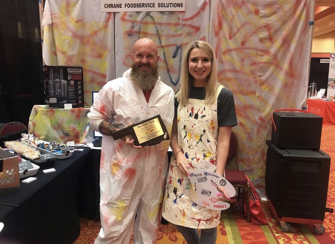 Cambro1's tweet image. Congrats to our OK &amp;amp; Texas reps @ChraneFS on winning the best single booth at the Oklahoma SNA show! 🎨🏆 #PaletteToPalate