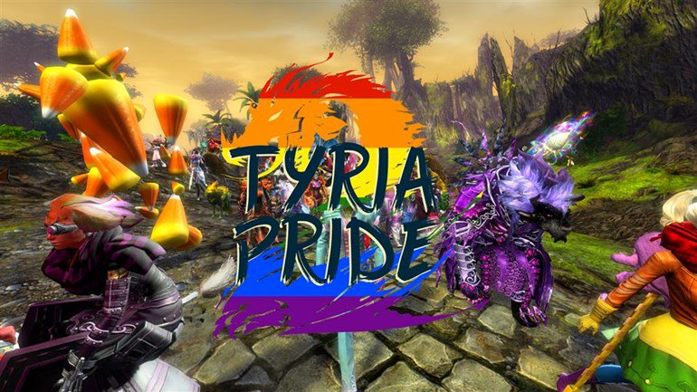 GuildWars2's tweet photo. Tyria Pride 2019 is coming to #GuildWars2 this weekend! To see where and when to join this community-organized event, check https://t.co/Ni2M8RPatp https://t.co/m3rGz38d5C
