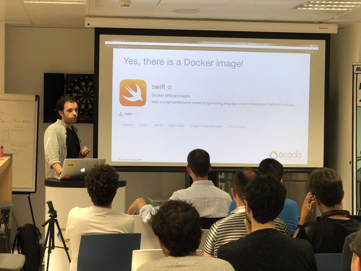 jmarchena's tweet image. @rabc talking about Swift beyond the mobile world in @nsbarcelona @ocadotech_es