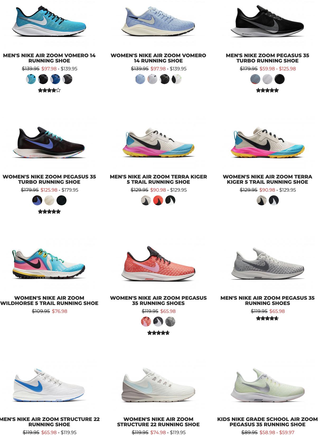 every nike pegasus